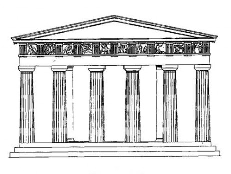 Афины. Храм Гефеста, или Гефестейон (ранее известный под названием Тезейона), между 440—430 гг. до н. э. 