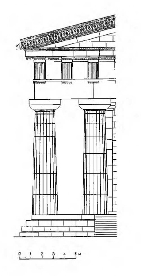 Селинунт. Храм Е (возможно, Геры), между 480 и 460 гг. до н. э. Фрагмент фасада