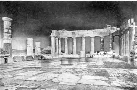 Афины. Парфенон. Вид целлы с западной стороны (до восстановления)