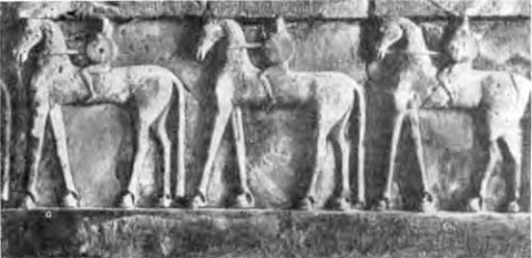 Приния. Храм А, конец VII в. до н. э. Фрагмент фриза