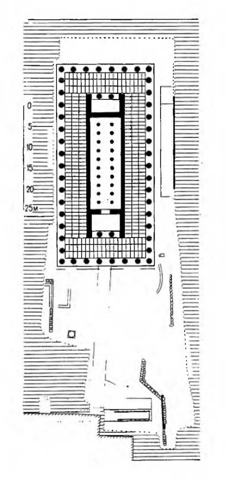 Гаритза на о. Коркире (Корфу). Храм Артемиды, около 600 г. до н. э. План