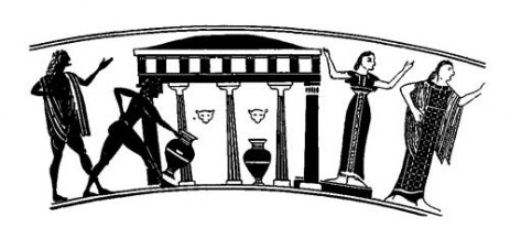 Легкие постройки общественного назначения (водоразборные портики или кренэ) по изображениям на аттических чернофигурных вазах, VI в. до н. э.