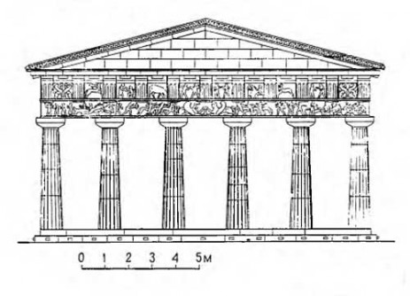 Ассос. Храм, около 560 г. до н. э. Фасад
