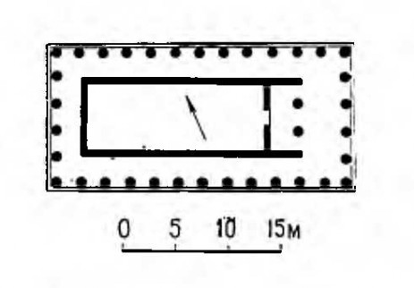Ассос. Храм, около 560 г. до н. э. план
