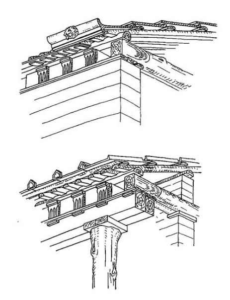 Прототипы дорического ордера в дерево-сырцовых постройках