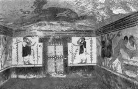 Тарквинии. Роспись интерьера гробницы Авгуров, VI в. до н.э. 