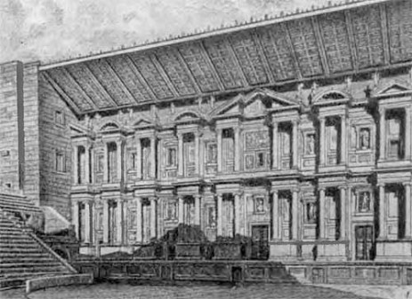 Аспенд. Театр, II в. н. э. реконструкция сцены