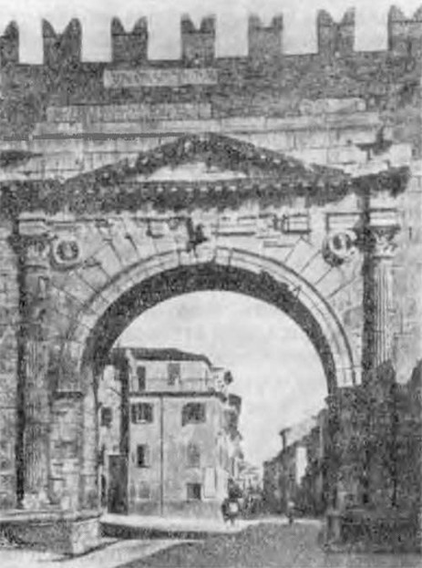 Аримин (Римини). Триумфальная арка, 27 г. до н. э.