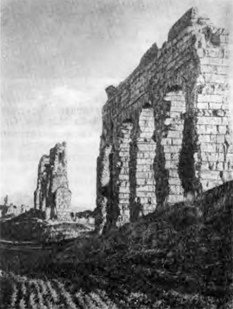 Акведук Клавдия, середина I в. н. э. фрагмент акведука