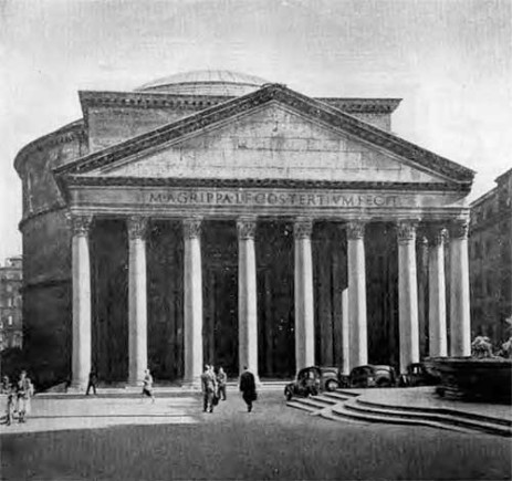 Рим. Пантеон, около 125 г. н. э. Современный вид