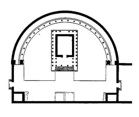 Дугга. План храма Юноны Целестис, III в. н. э.