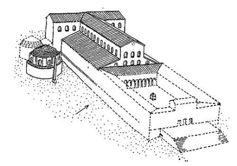 Рим. Базилика Св. Петра, 324—349 гг. реконструкция общего вида